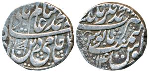 Muhammadnagar Tanda Mint, Silver Rupee, 10.67g, in the name of Shah Alam II, AH (11)86/14,