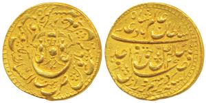 Wajid Ali Shah, Gold Asharfi, 12.08g, AH 1270/8, Mulk Awadh Bait al Sultanat Lakhnau Mint,