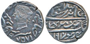 Jaswant Singh, Silver Rupee, 11.12g, Bharatpur Mint, with the name and portrait of Queen V
