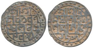 Lakshmi Narayan (SE 1509-1549, 1587-1627 AD), Silver Tanka, 9.94g, SE 1509, Bengali script