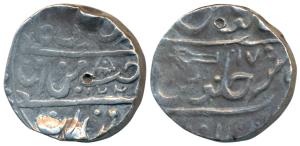 Kirat Singh, Silver Rupee, 11.05g, Dholpur Mint, in the name of Muhammad Akbar II, AH 122X