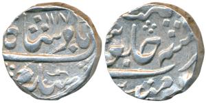 Mahadji Rao (AH 1175-1209, 1761-1794 AD), Silver Rupee, 11.17g, Mandsaur Dar ul Salam Mint