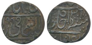 Jean Baptiste Filose, Silver Rupee, 10.93g, Shadhora or Sabalgarh Mint, in the name of Sha