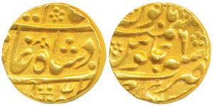 Mughal Issue, Gold Mohur, 10.88g, Sawai Jaipur Mint, in the name of Alamgir II, RY 6 (KM 2
