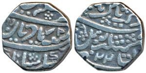 Ranjit Singh, Silver Rupee, 10.55g, with the name of Queen Victoria, RY 22, Octagon shaped