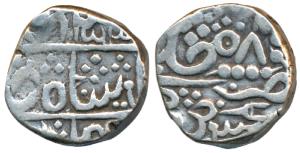Manak Pal (AH 1186-1219, 1772-1804 AD), Silver Rupee, 11.06g, Karauli Mint, with the name 