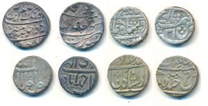 Silver Rupee (4), Hyderabad, Afzal ad Daula; Kuchaman AH 1203/31; Mughal, Akbar, Ahmedabad