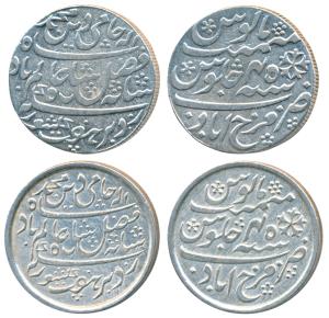 Farrukhabad Mint, Silver Rupee (2), in the name of Shah Alam II, RY 45, plain edge and obl