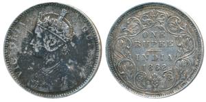 Victoria Queen, Silver Rupee, 1862, Bombay Mint, A / II / 2 / 0, (Prid 70). Very Fine, Ver
