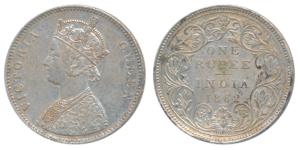 Victoria Queen, Silver Rupee, 1862, Bombay Mint, A / II / 2 / 4, (Prid 84). Very Fine+, Ve