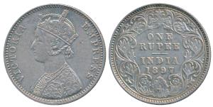 Victoria Empress, Silver Rupee, 1897, Bombay Mint, C2 / I / B incuse, (Prid 183). Extremel