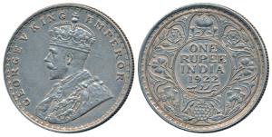 George V, Silver Rupee, 1922, Bombay Mint, (Prid 228). Uncirculated, Scarce.
