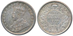 George V, Silver ½ Rupee, 1933, Calcutta Mint, (Prid 333). Uncirculated.