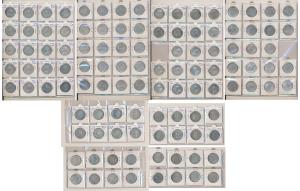 William, Victoria, Edward, George V & George VI, Set of 55 different Silver Rupees, all is
