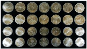 Canada, Elizabeth II, 1976 Montreal Olympics, Silver 5 Dollars, 24.3g, (14) and Silver 10 