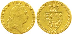 Great Britain, George III, Gold Guinea, 8.32g, 1795, popularly known as Spade Guinea, rev.