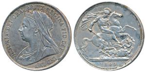 Great Britain, Victoria, Silver Crown, 27.8g, 1899 (KM 783). About Extremely Fine.