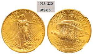 United States of America, Saint-Gaudens double eagle Gold (Dollars) $20, 33.43g, Liberty s
