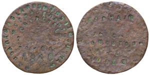 Andaman Islands, Copper Rupee, 11.09g, obv. Andaman Islands India Burma Settlement / Crimi