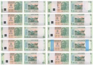 Rupees 5 bundle (10), signed Bimal Jalan, 305001 to 30600 except the bundle 305701 instead