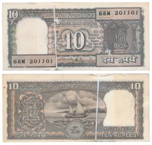 Rupees 10 bundle, signed S. Venkitaramanan, prefix M (J&R 6.4.10.2B). Without pin, Uncircu