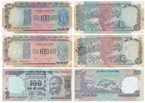 Rupees 100, signed C. Rangarajan, fancy number 200000; S Venkitaramanan 700000; D. Subbara