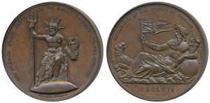 George III, Settlement of the British at Bombay, Copper Medal, 1804, obv. Neptune reclinin