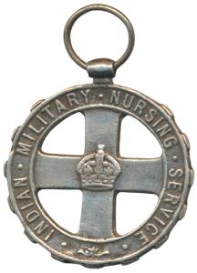 Indian Military Nursing Service, Silver Medal, a crown placed in centre of a cross (Pud (1