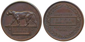 Army Rifle Association India, Copper, 79.5g, Lioness with N.I.R.A. (North India Rifle Asso