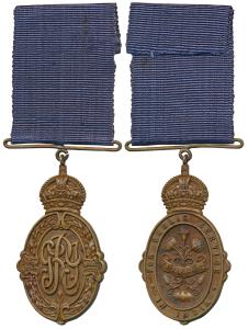 Kaiser-i-Hind Medal, George V, Bronze, an oval badge surmounted by the imperial crown, the