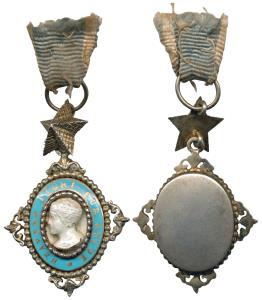 Knight Commander Star of India, Miniature Breast Badge, Silver Gilt, cameo of Queen Victor