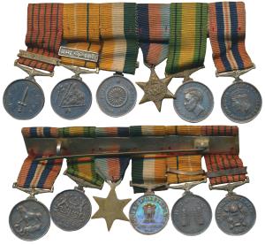Group of 6 Miniature Medals, India General Service; Defence Medal; India Independence Meda