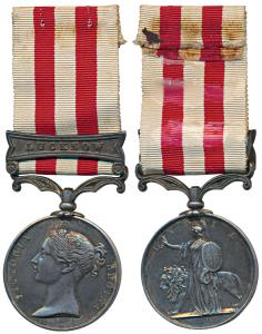 Indian Mutiny 1857-58 Medal, Silver, Lucknow Bar, awarded to James Ness Bengal Fusiliers (