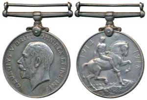 British War Medal, 1914-18, George V, Silver, awarded to 744 Sowar Syed Abdul Khader, Myso