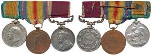 Group of 3 Medals, British War Medal, Silver, awarded to 4143 Lance Naik Indar Singh 117, 