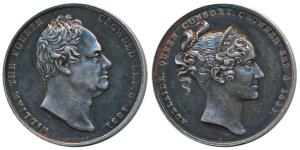 William IV Coronation, Silver Medal, 18.24g, 1831, obv. bare head of William IV, rev. diad