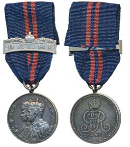 George V Coronation, Silver Medal, 1911, conjoined busts of King George V and Queen Mary i
