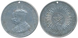 Delhi Durbar Medal 1911, George V, Aluminium Medal, conjoined busts of King George V and Q