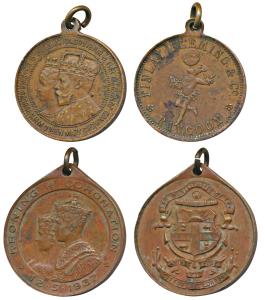 George V Coronation Medal, Copper, obv. conjoined busts of George V and Mary, rev. Finlay 
