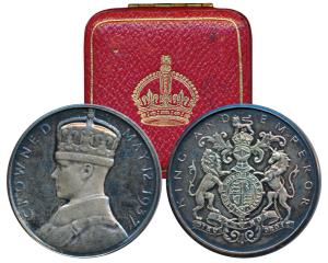 George VI and Queen Elizabeth Coronation Medal, Silver, 12.42g, rev. coat of arms with KIN