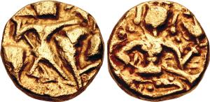 Kashmir, Harshadeva (c. 1089-1101), Gold Dinar, 2.99g, Obverse: king on horseback to right