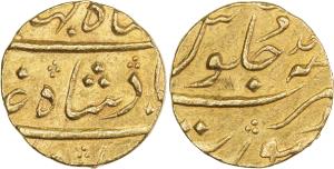 Shah Jahan III (AH 1173-1174, 1759-1760 AD), Gold Mohur, 11.12g, Surat Mint, RY Ahd (KM 47