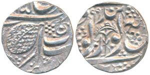 Amritsar Mint, Morashahi Silver ½ Rupee, 5.57g, Nanakshahi couplet, VS (188)5/99 (1842 AD)