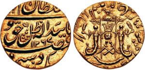 Wajid Ali Shah, Gold ½ Ashrafi, 5.33g, Mulk Awadh Bait al Sultanat Lakhnau Mint, AH 1267/4