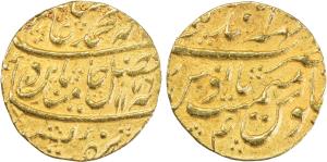 Jawahir Singh (AH 1177-1182, 1763-1768 AD), Gold Mohur, 10.77g, Mahainderpur Mint, in the 
