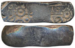 Archaic Punch Marked Coinage, attributed to Gandhara Janapada, Silver 5 Shatamana, 11.31g,