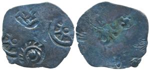 Archaic Punch Marked Coinage, attributed to Kosala Janapada, Silver Vimshatika, 3.39g, ABC
