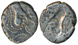 Indo Sassanian, ’Gadhaiya Paisa’, Silver Drachm, 3.96g, Error, nice deep and complete lakh