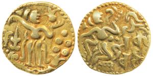 Ceylon, Shri Lankan Kings (10th century AD), Gold Kahavanu, 4.25g, Anonymous, Chola type, 