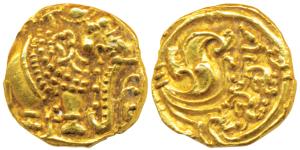 Western Gangas (10th-11th century AD), Gold Gajapati Pagoda, 3.76g, obv. caparisoned eleph